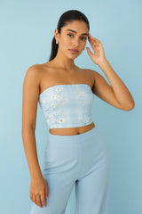 Cerulean Columbine Tube Top