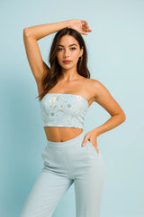 Cerulean Columbine Tube Top