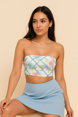 Chiffon Chrysanthemum Tube Top