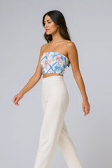 Chiffon Chrysanthemum Tube Top