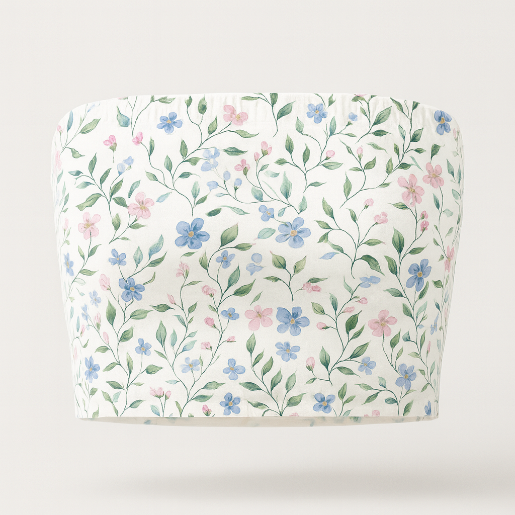 Floral patterned tube light on a white background