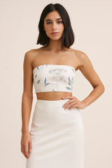Porcelain Primrose Tube Top