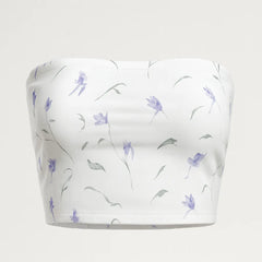 Chiffon Cherry Blossom Tube Top