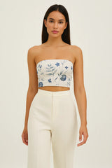Pearl Poppy Tube Top