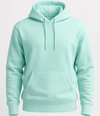 Light blue hoodie on a light gray background