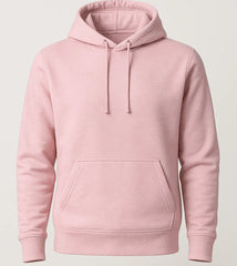 Pink hoodie on a light gray background