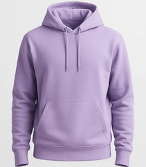 Purple hoodie on a light gray background