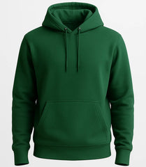 Green hoodie on a light gray background