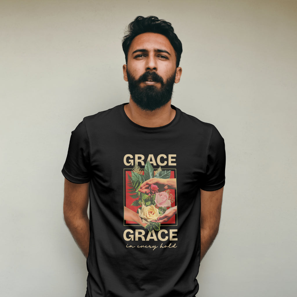 Grace in Every Holds Men cotton Black T-shirt