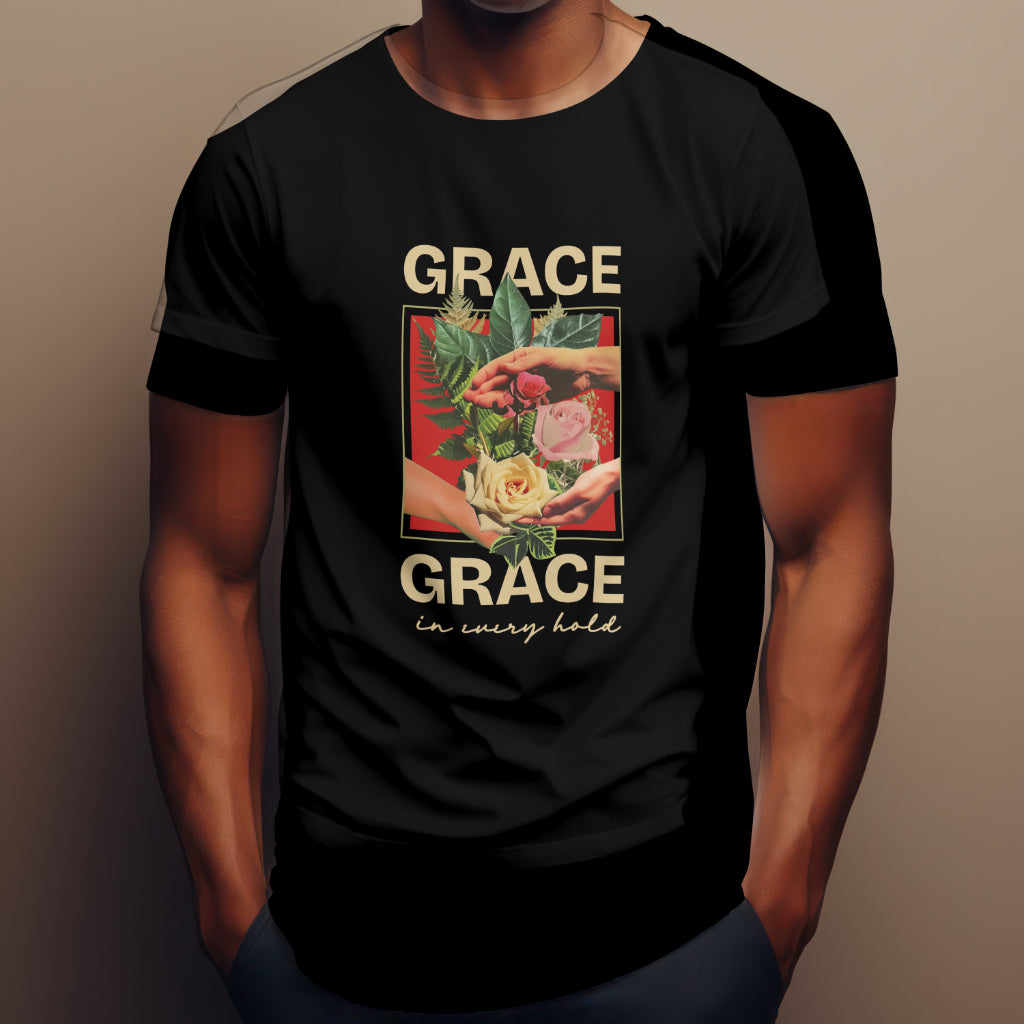 Grace in Every Holds Men cotton Black T-shirt